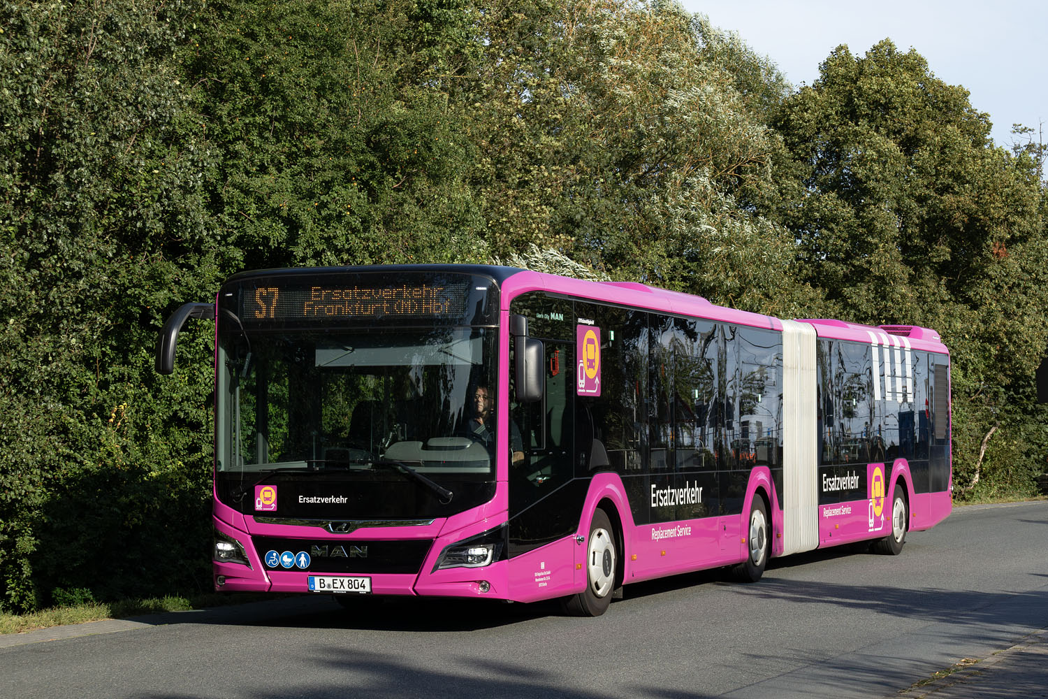 Бранденбург, MAN 18C Lion's City 18 NG360 EfficientHybrid № 804; Гессен — SEV · Riedbahn · Frankfurt am Main <> Mannheim · 15.07.2024 — 14.12.2024