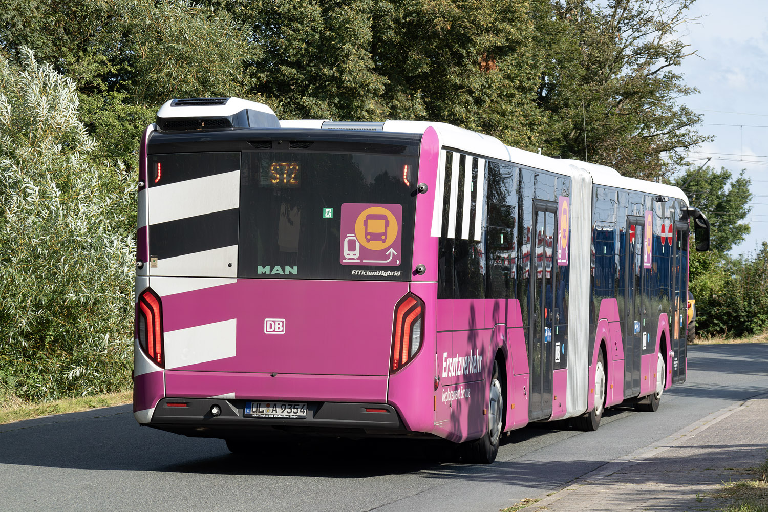 Бранденбург, MAN 18C Lion's City 18 NG360 EfficientHybrid № UL-A 9354; Гессен — SEV · Riedbahn · Frankfurt am Main <> Mannheim · 15.07.2024 — 14.12.2024