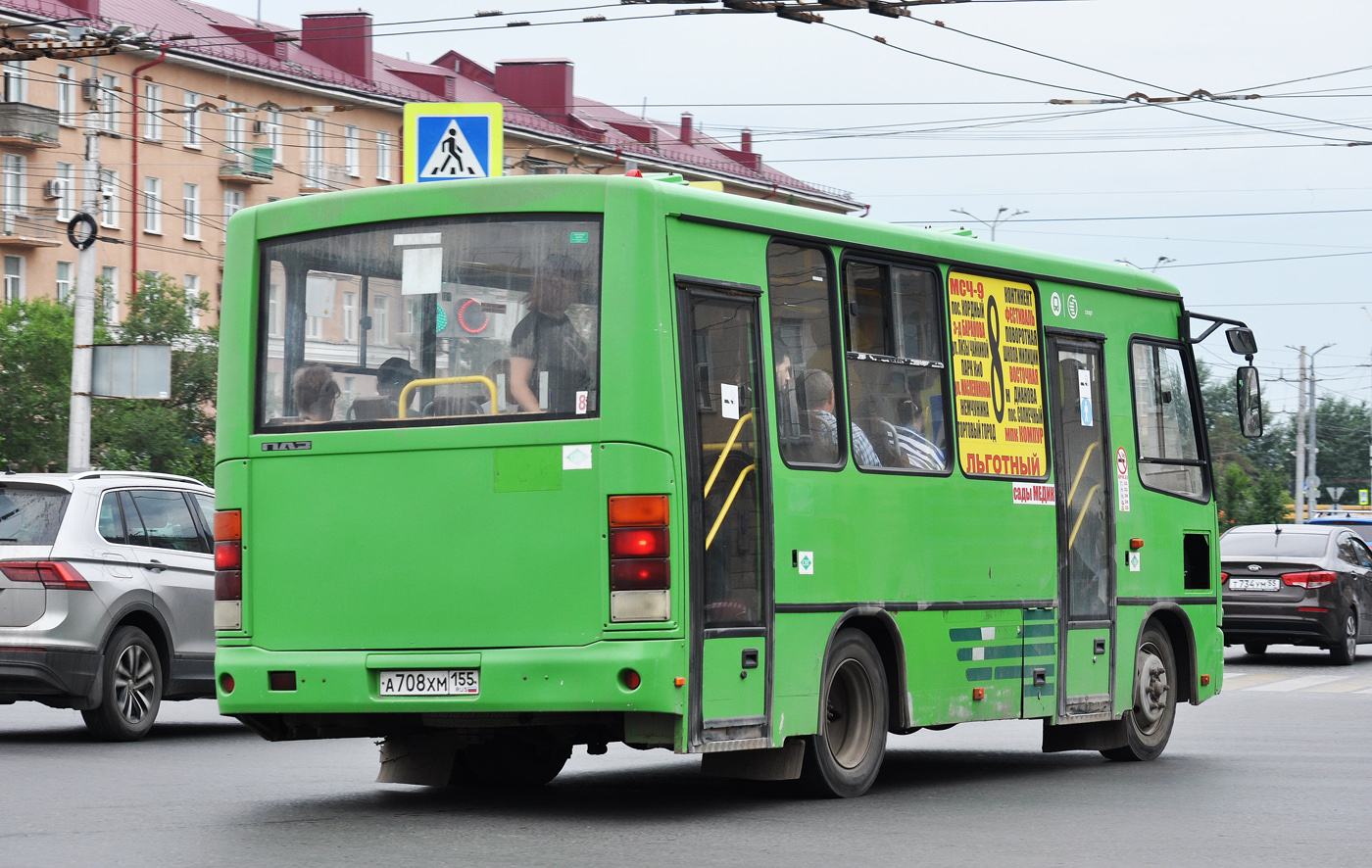 Омская область, ПАЗ-320302-22 № А 708 ХМ 155