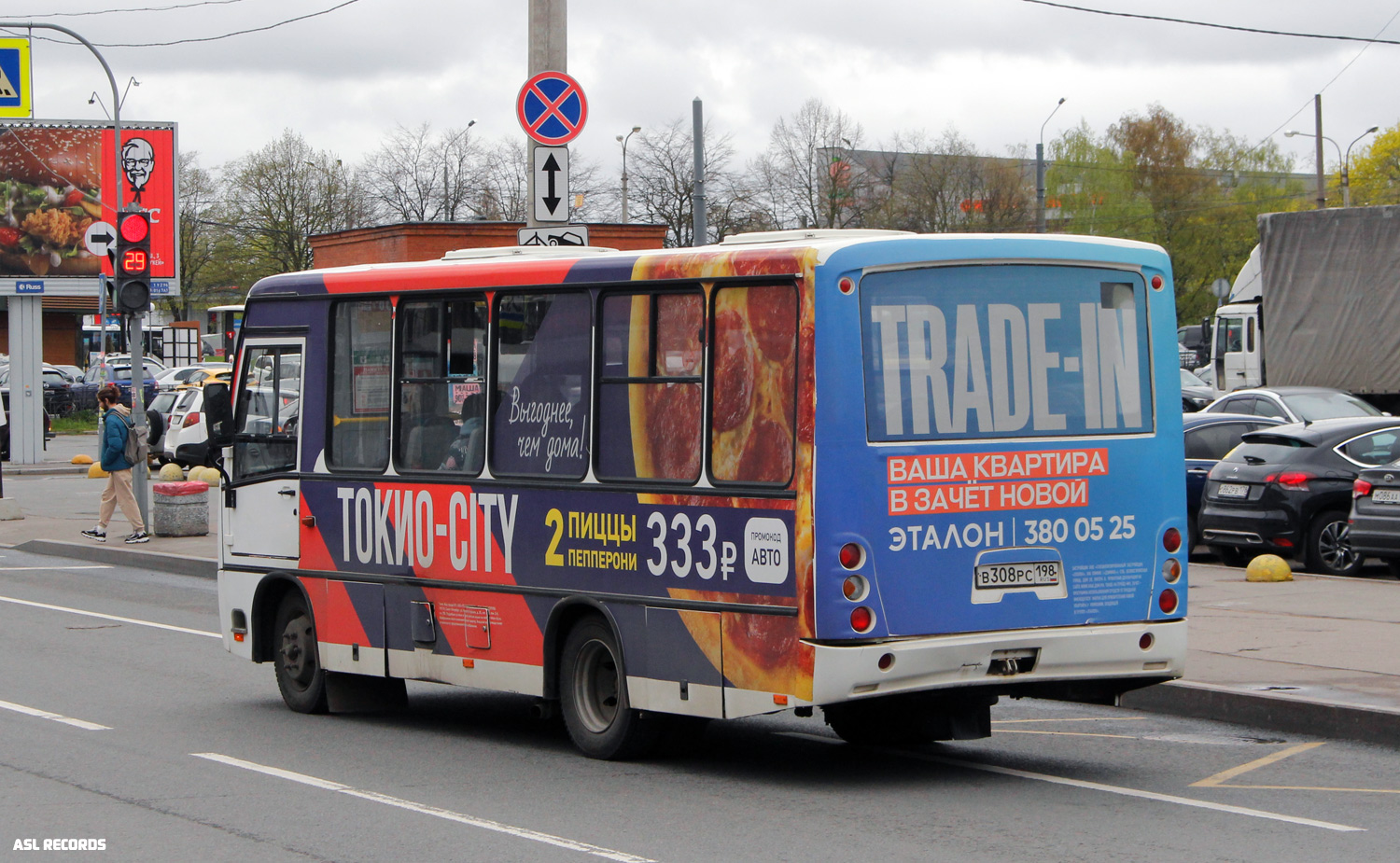 Санкт-Петербург, ПАЗ-320402-05 "Вектор" № В 308 РС 198