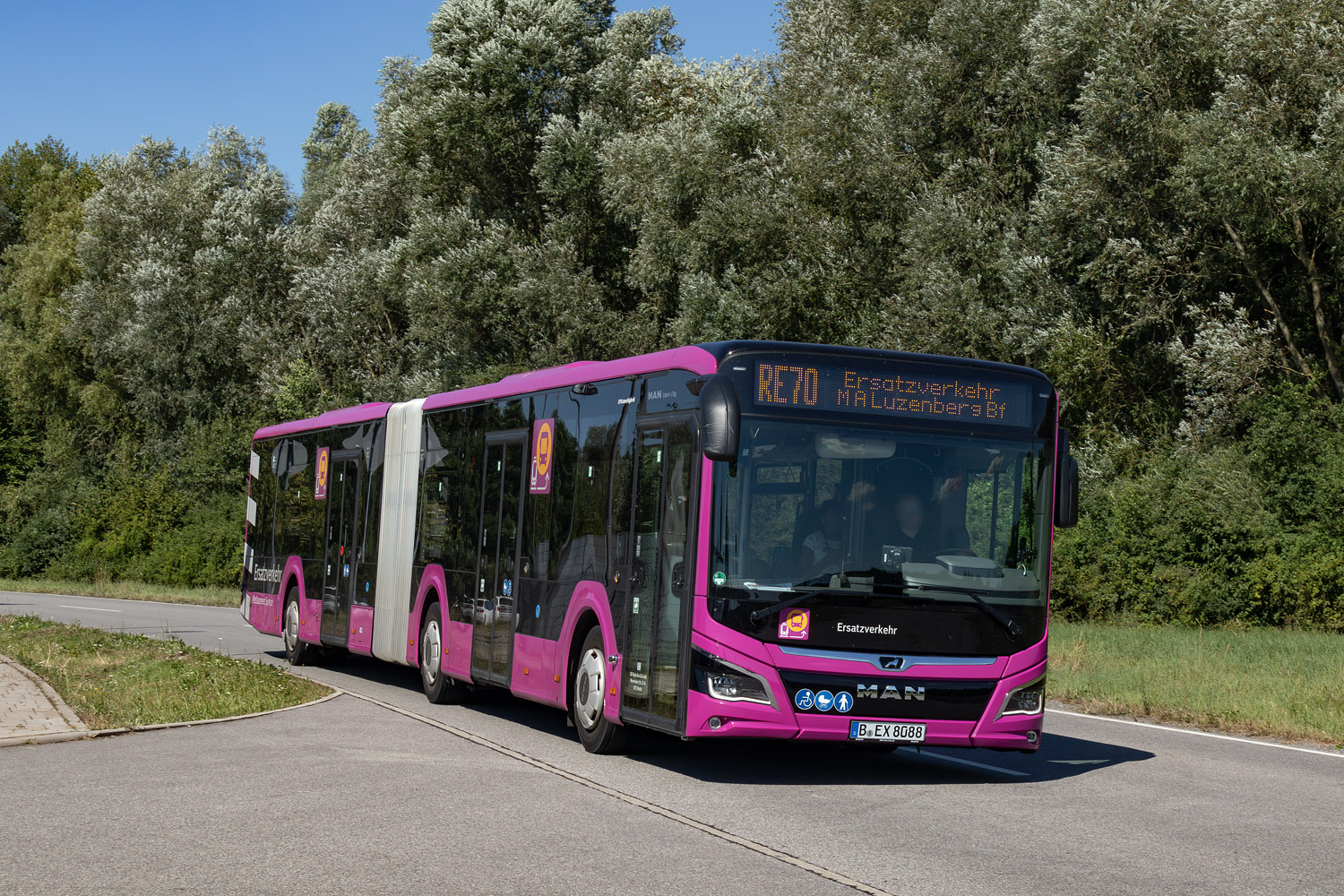 Бранденбург, MAN 18C Lion's City 18 NG360 EfficientHybrid № 808; Гессен — SEV · Riedbahn · Frankfurt am Main <> Mannheim · 15.07.2024 — 14.12.2024