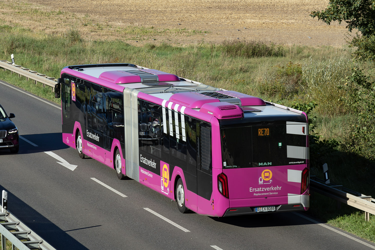 Бранденбург, MAN 18C Lion's City 18 NG360 EfficientHybrid № 808; Гессен — SEV · Riedbahn · Frankfurt am Main <> Mannheim · 15.07.2024 — 14.12.2024