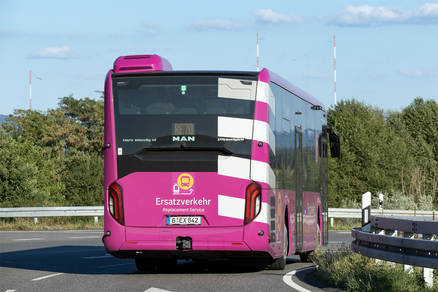 Бранденбург, MAN 43C Lion's Intercity LE 13 LEÜ360 EfficientHybrid № 842; Гессен — SEV · Riedbahn · Frankfurt am Main <> Mannheim · 15.07.2024 — 14.12.2024