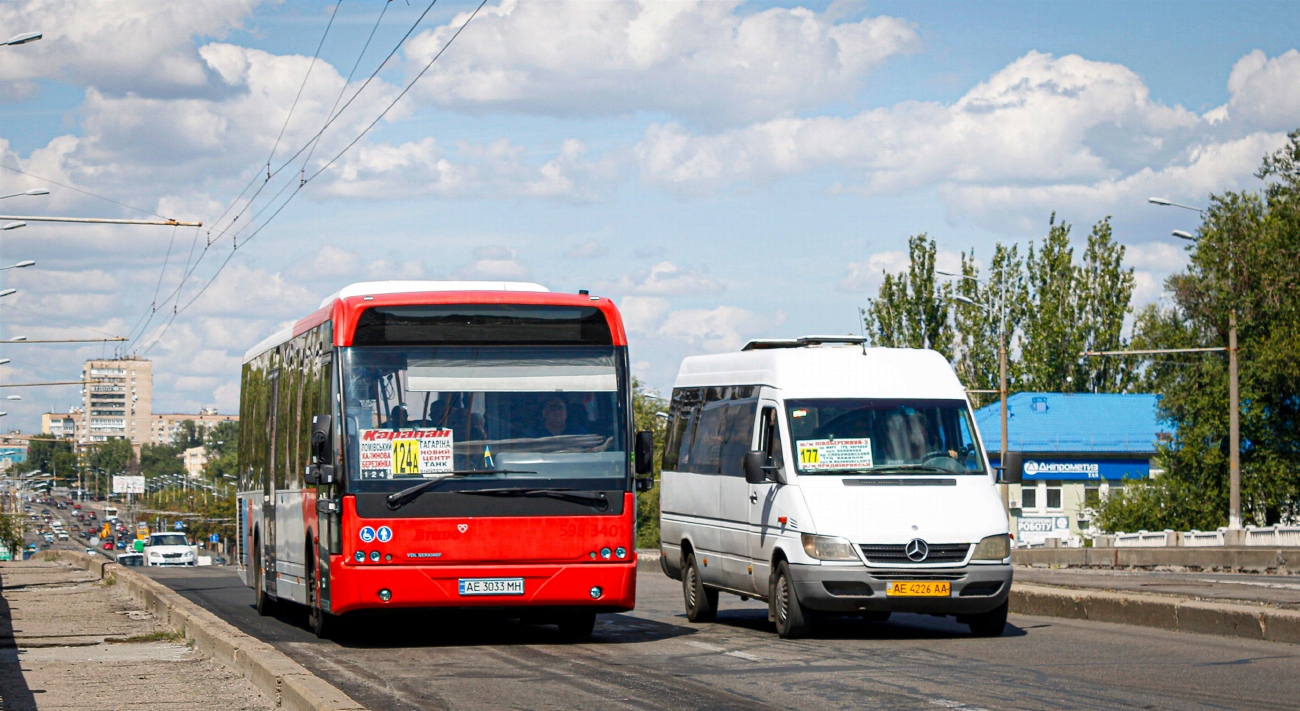 Днепропетровская область, VDL Berkhof Ambassador 200 № AE 3033 MH; Днепропетровская область, Mercedes-Benz Sprinter W903 311CDI № AE 4226 AA