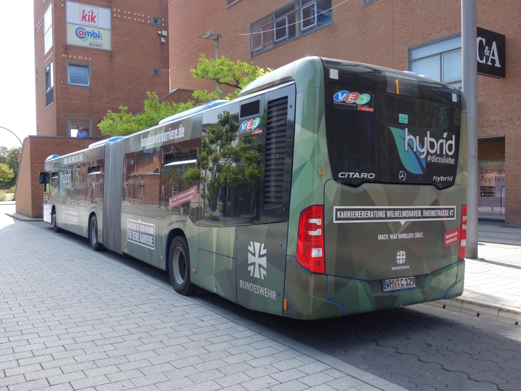 Lower Saxony, Mercedes-Benz Citaro C2 G hybrid # 129