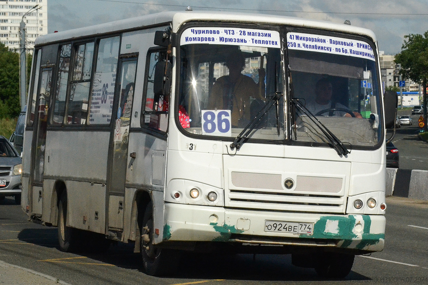 Chelyabinsk region, PAZ-320402-05 # О 924 ВЕ 774