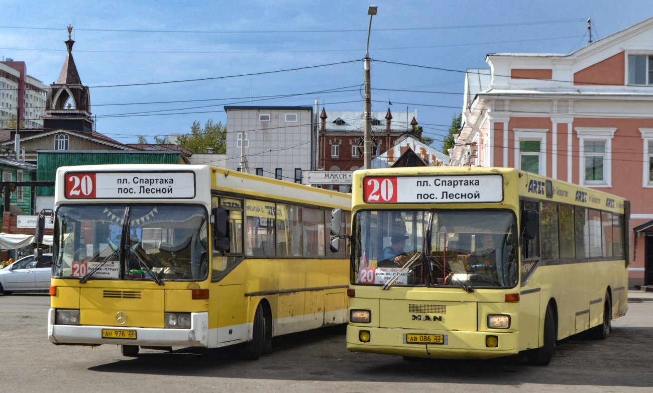 Алтайский край, Mercedes-Benz O405 № АН 976 22; Алтайский край, MAN 791 SL202 № АВ 086 22