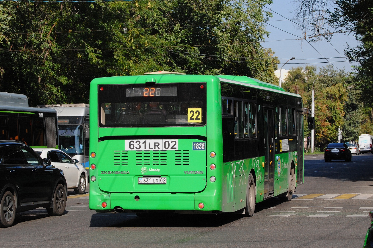 Алматы, Yutong ZK6118HGA № 1836