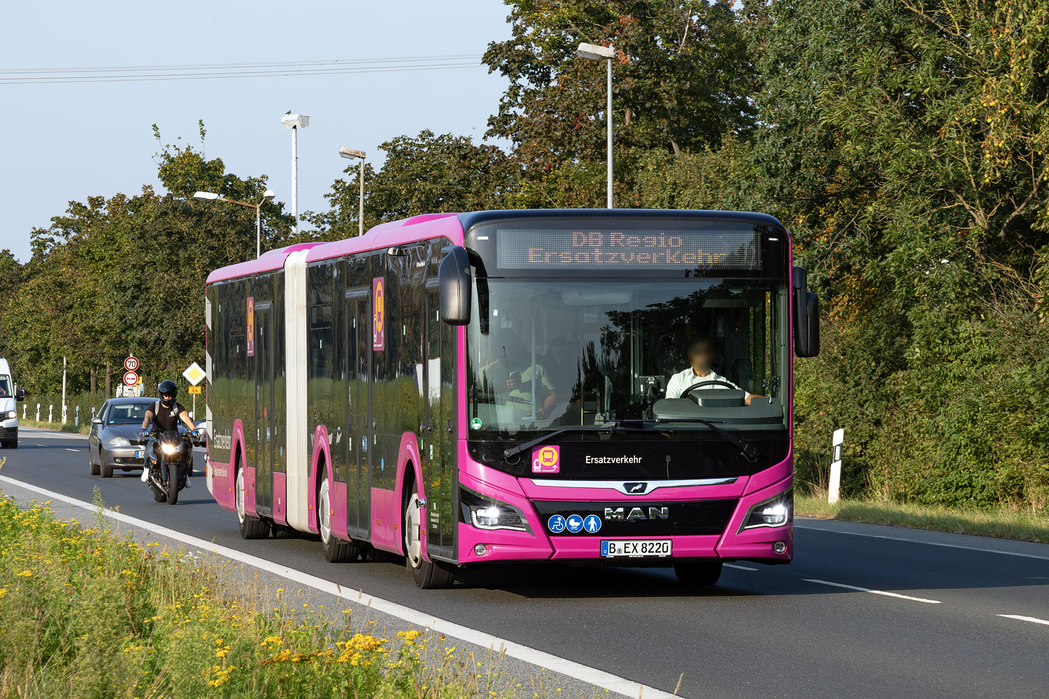 Бранденбург, MAN 18C Lion's City 18 NG360 EfficientHybrid № 822; Гессен — SEV · Riedbahn · Frankfurt am Main <> Mannheim · 15.07.2024 — 14.12.2024