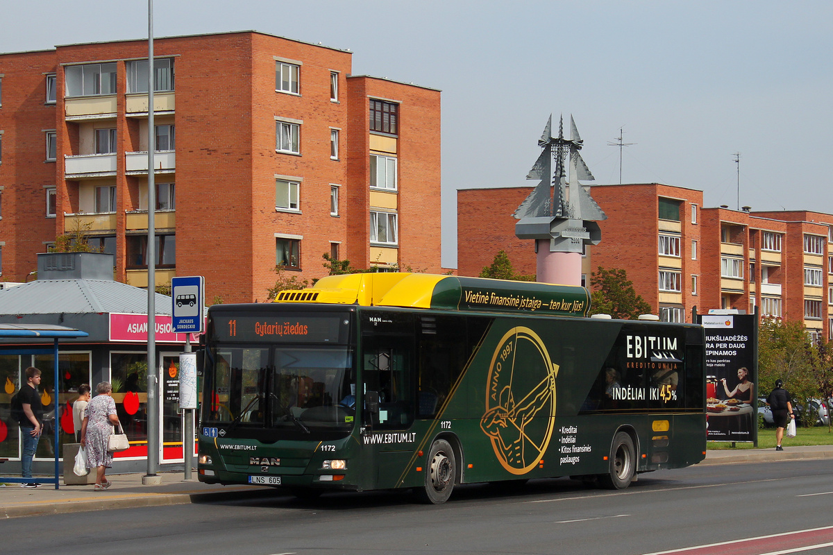 Литва, MAN A21 Lion's City NL243 CNG № 1172