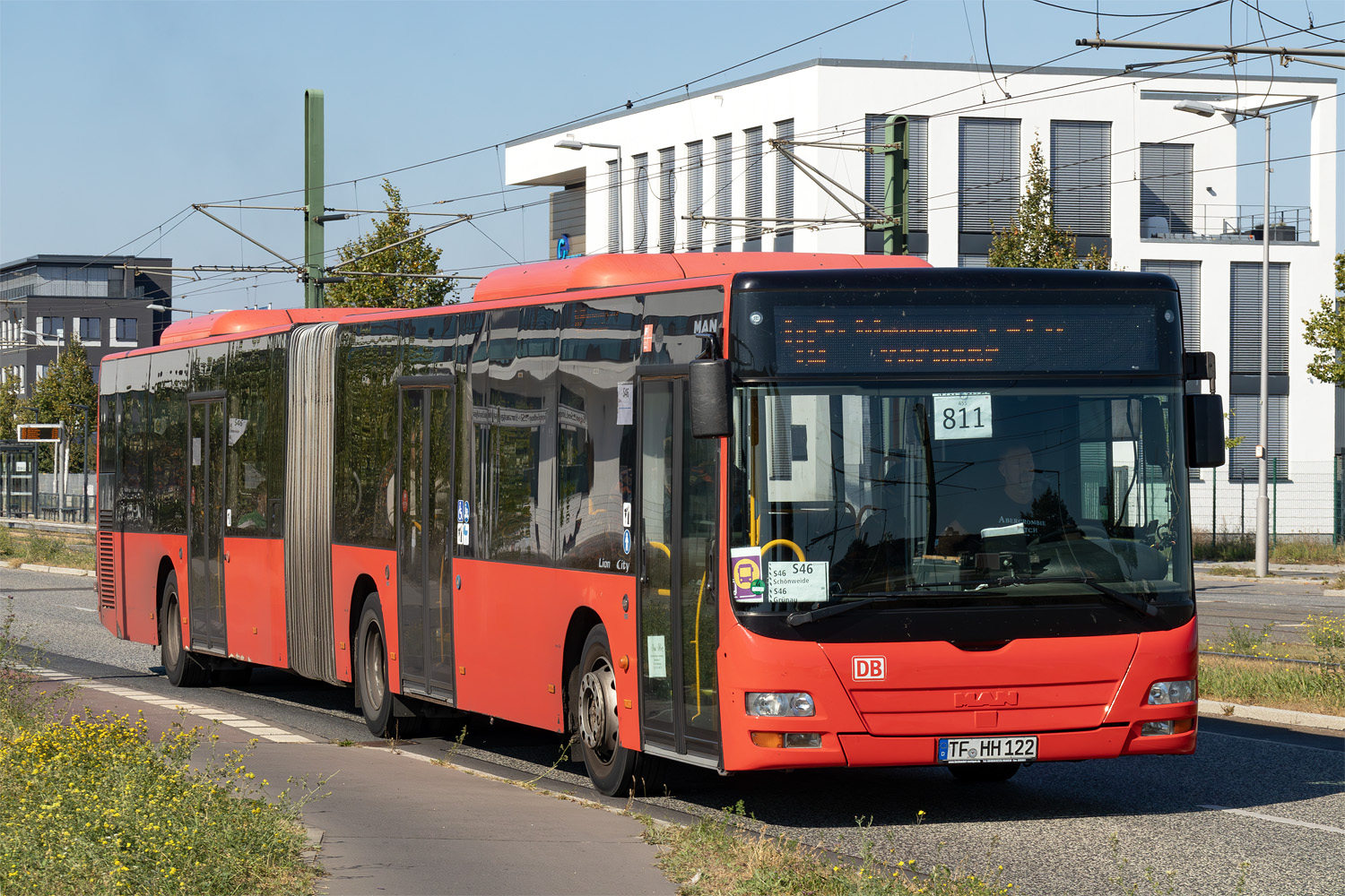 Braniborsko, MAN A23 Lion's City G NG353 č. TF-HH 122; Berlín — SEV · S9 / S45 / S46 · Schöneweide <> Flughafen BER / Grünau · 16.09.2024 — 14.10.2024