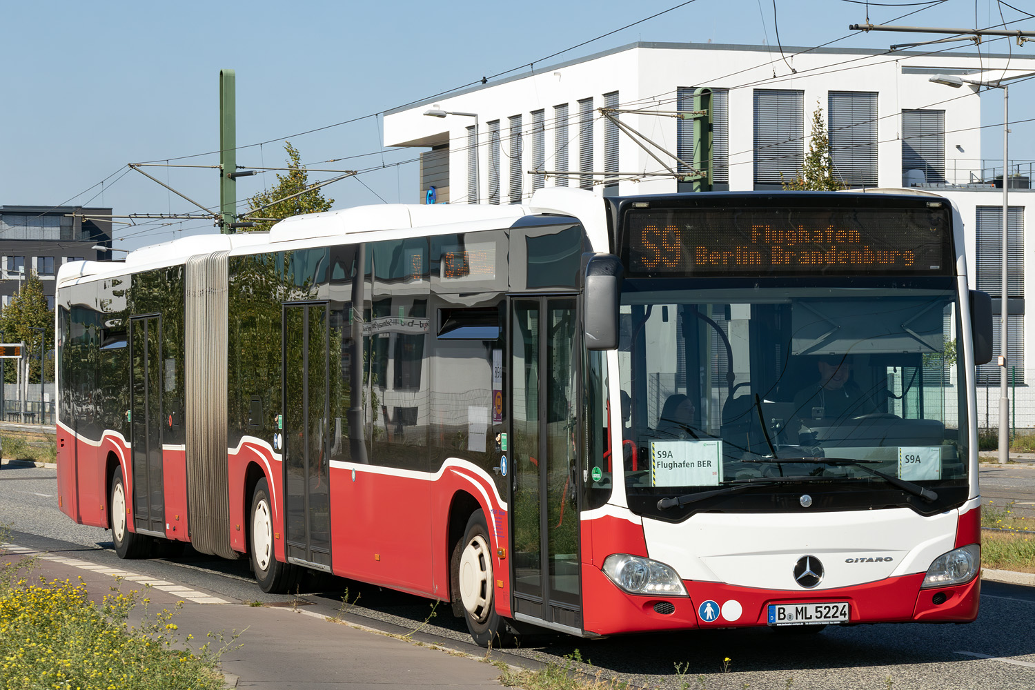 Берлин, Mercedes-Benz Citaro C2 G № B-ML 5224; Берлин — SEV · S9 / S45 / S46 · Schöneweide <> Flughafen BER / Grünau · 16.09.2024 — 14.10.2024