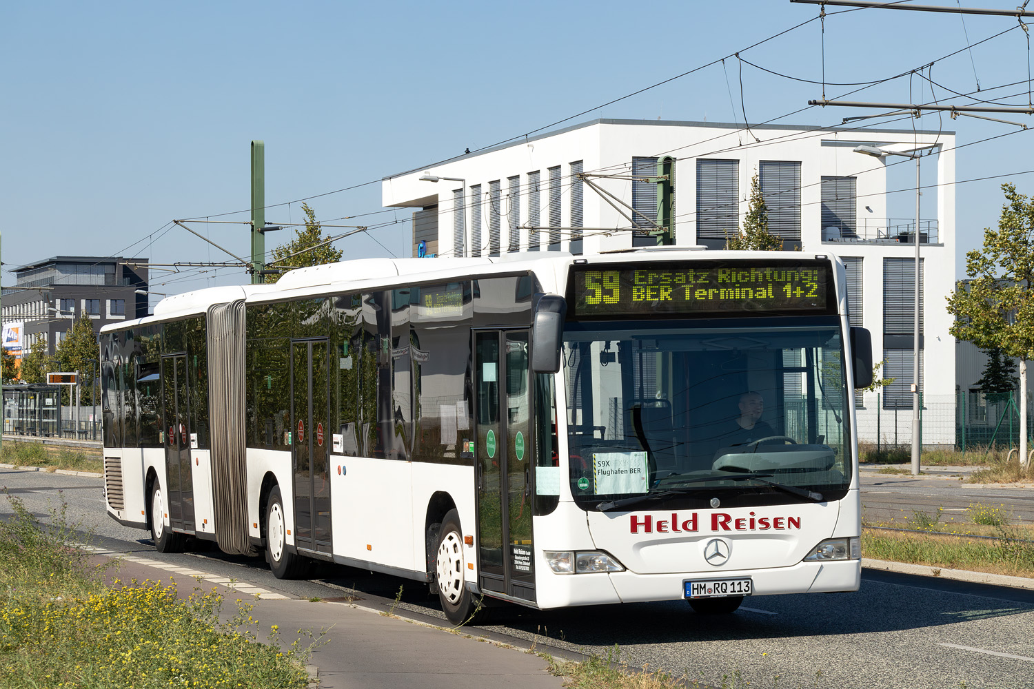 Нижняя Саксония, Mercedes-Benz O530G Citaro facelift G № HM-RQ 113; Берлин — SEV · S9 / S45 / S46 · Schöneweide <> Flughafen BER / Grünau · 16.09.2024 — 14.10.2024