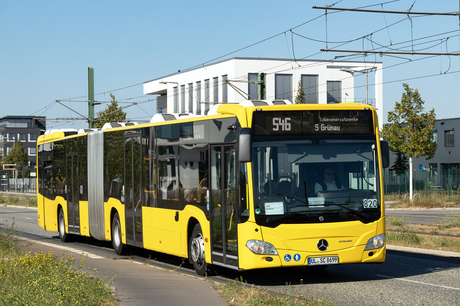 Баден-Вюртемберг, Mercedes-Benz Citaro C2 G hybrid № 8699; Берлин — SEV · S9 / S45 / S46 · Schöneweide <> Flughafen BER / Grünau · 16.09.2024 — 14.10.2024