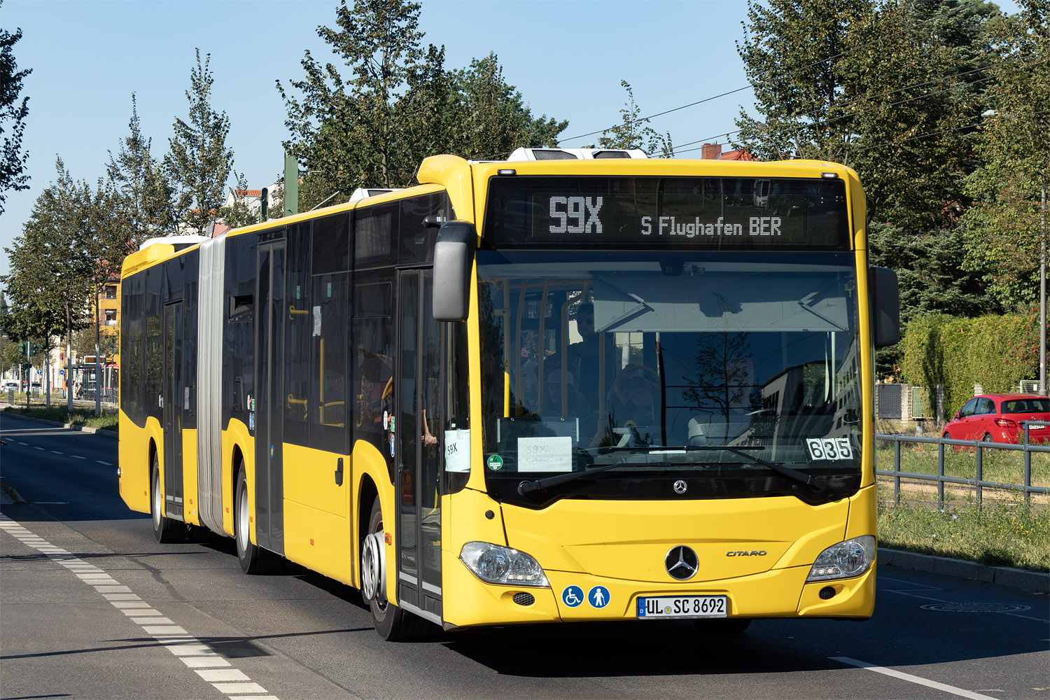 Баден-Вюртемберг, Mercedes-Benz Citaro C2 G hybrid № 8692; Берлин — SEV · S9 / S45 / S46 · Schöneweide <> Flughafen BER / Grünau · 16.09.2024 — 14.10.2024