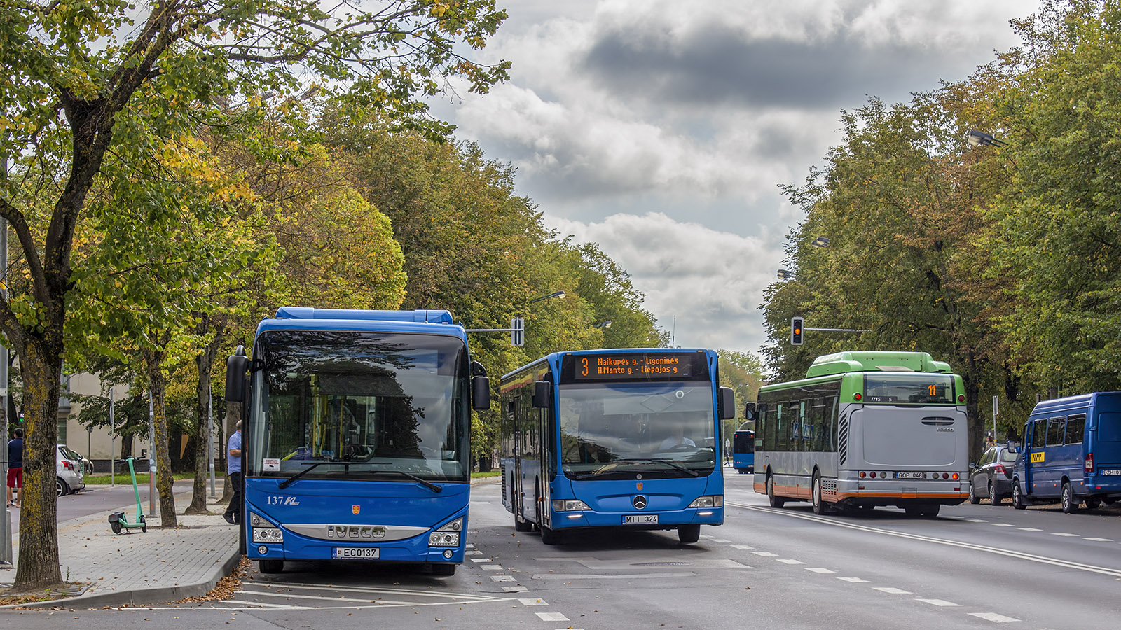 Литва, IVECO Crossway LE CITY 12M ELEC № 137; Литва, Mercedes-Benz O530 Citaro facelift № MII 324; Литва, Irisbus Citelis 12M CNG № 48