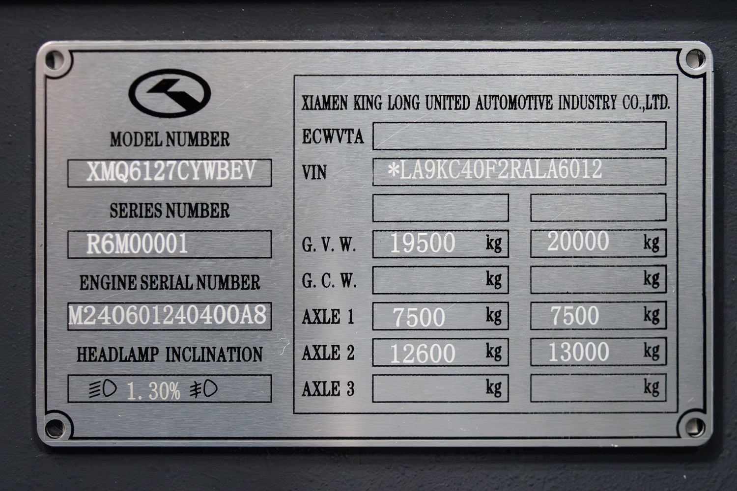 Китай, King Long XMQ6127CYWBEV № [R6M00001]; Нижняя Саксония — IAA Transportation 2024