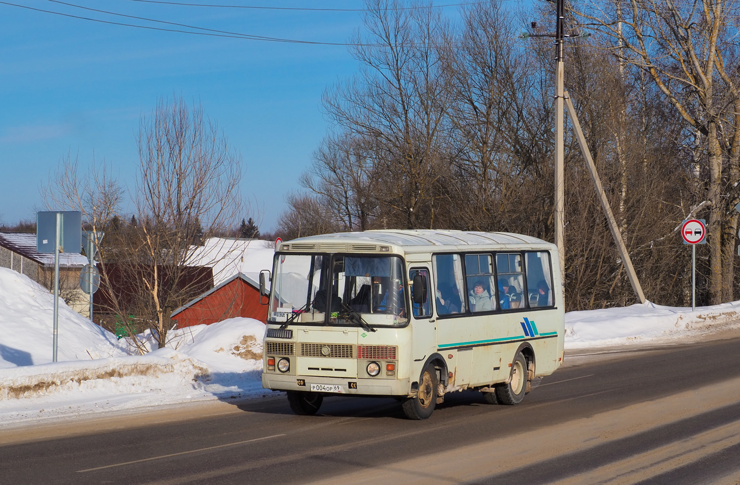 Тверская область, ПАЗ-32053 № Р 004 ОР 69