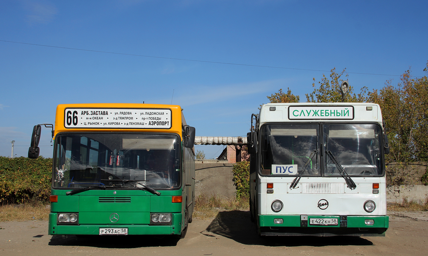 Пензенская область, Mercedes-Benz O405N2 № Р 293 АС 58; Пензенская область, ЛиАЗ-5256.40-01 № Е 422 КН 58