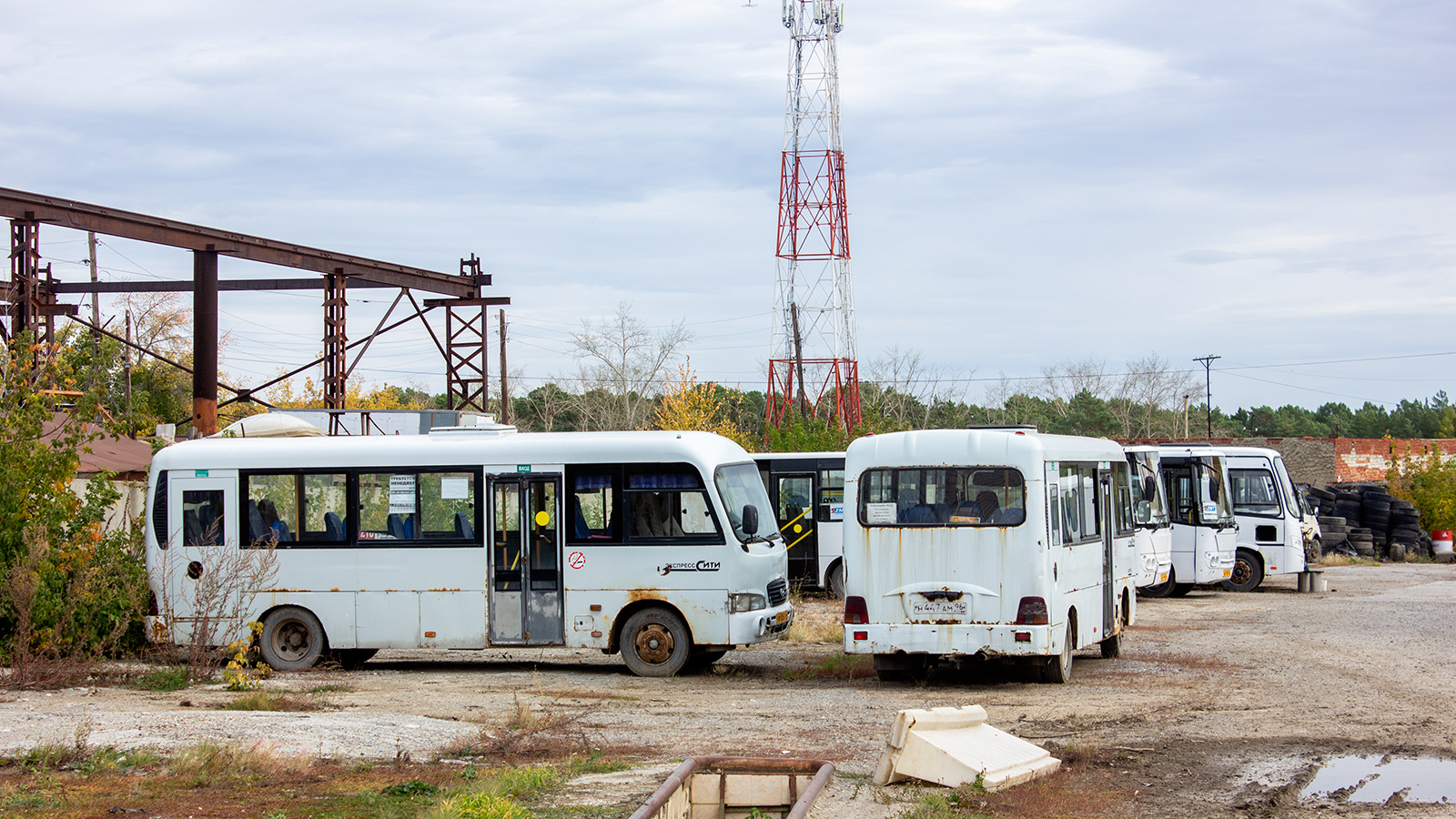 Свярдлоўская вобласць, Hyundai County LWB (ТагАЗ) № Н 447 АМ 96; Свярдлоўская вобласць, ПАЗ-320412-04 "Вектор" № КА 676 66