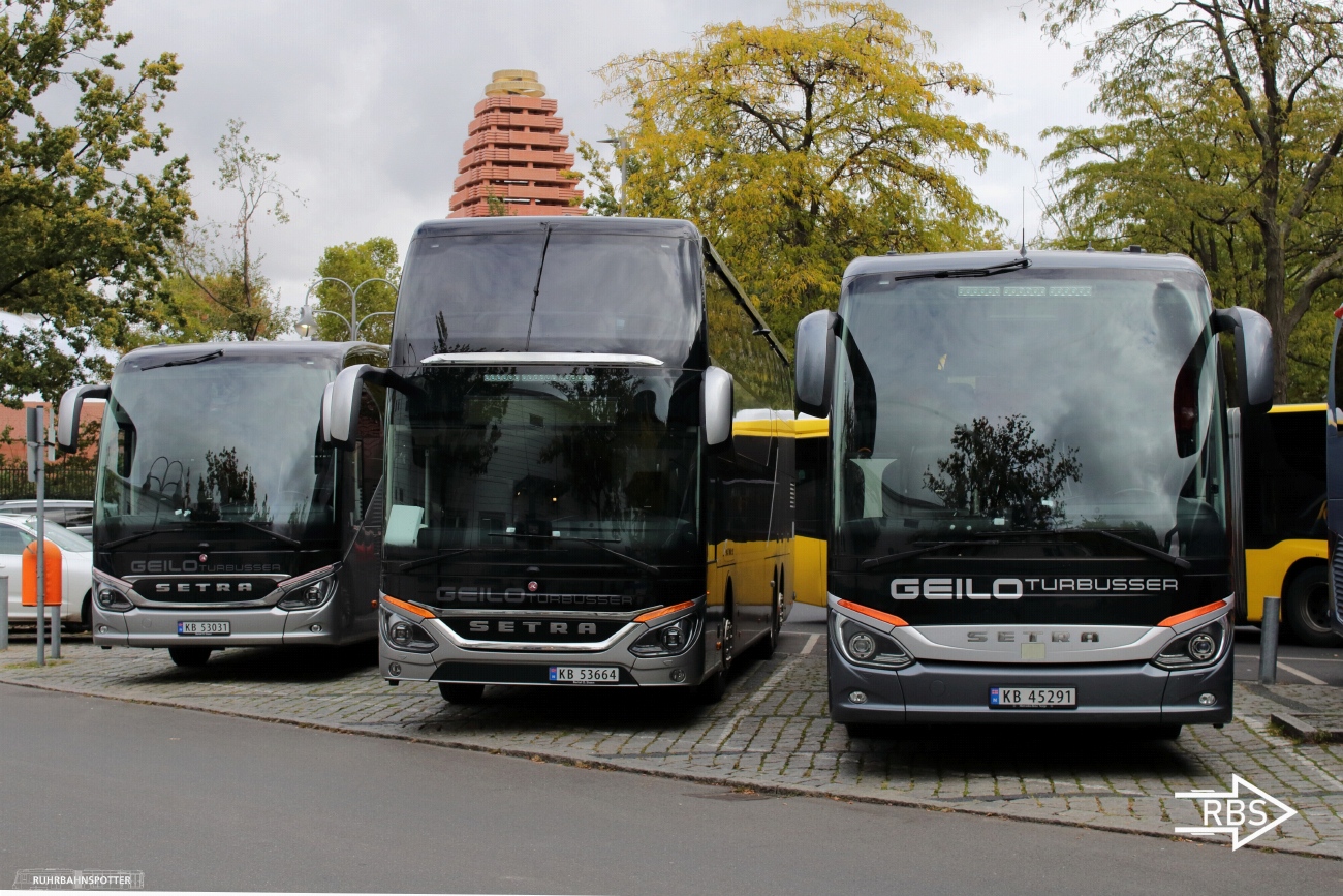 Νορβηγία, Setra S531DT facelift # KB 53664; Νορβηγία, Setra S516HD # KB 45291