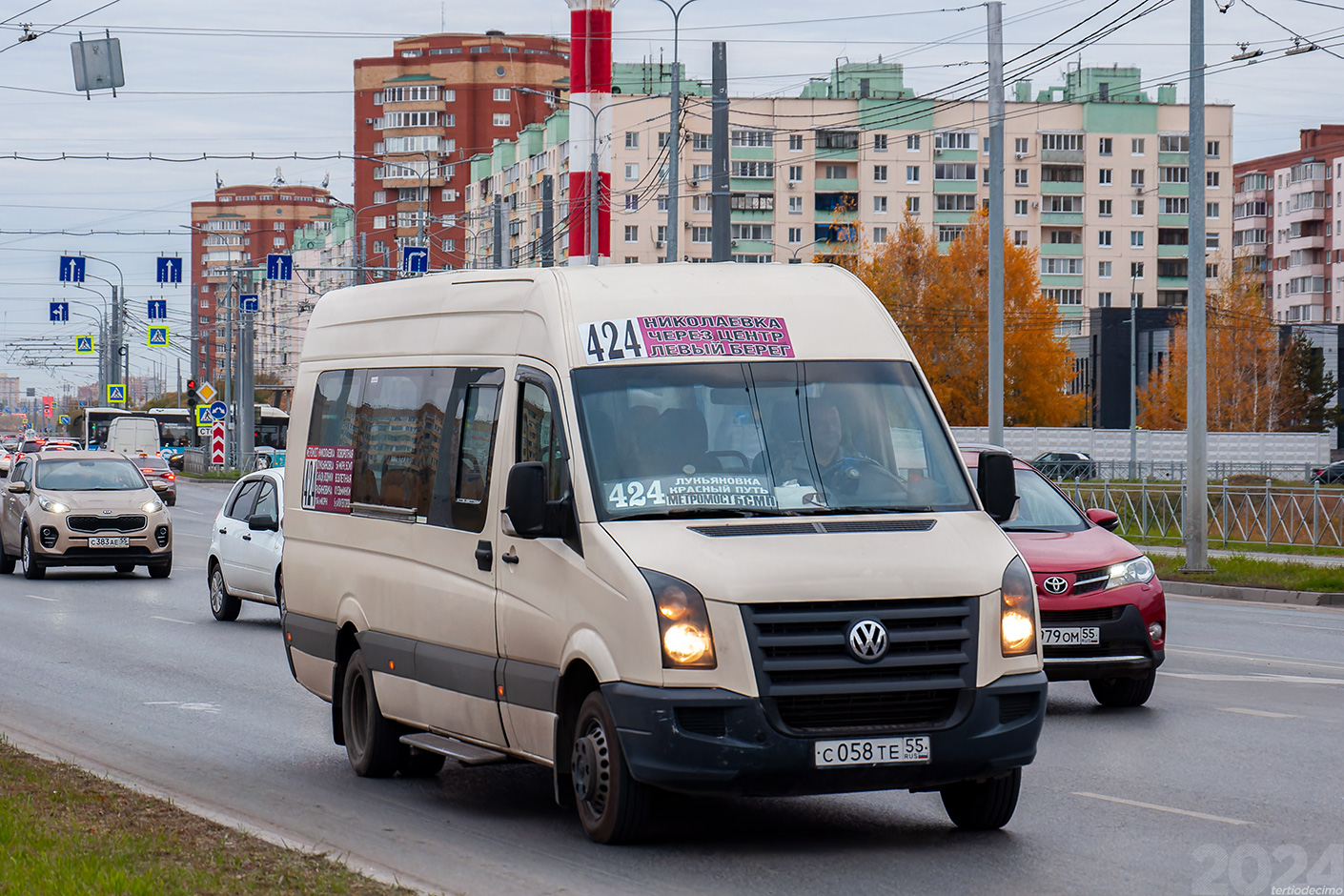 Омская область, Volkswagen Crafter № С 058 ТЕ 55