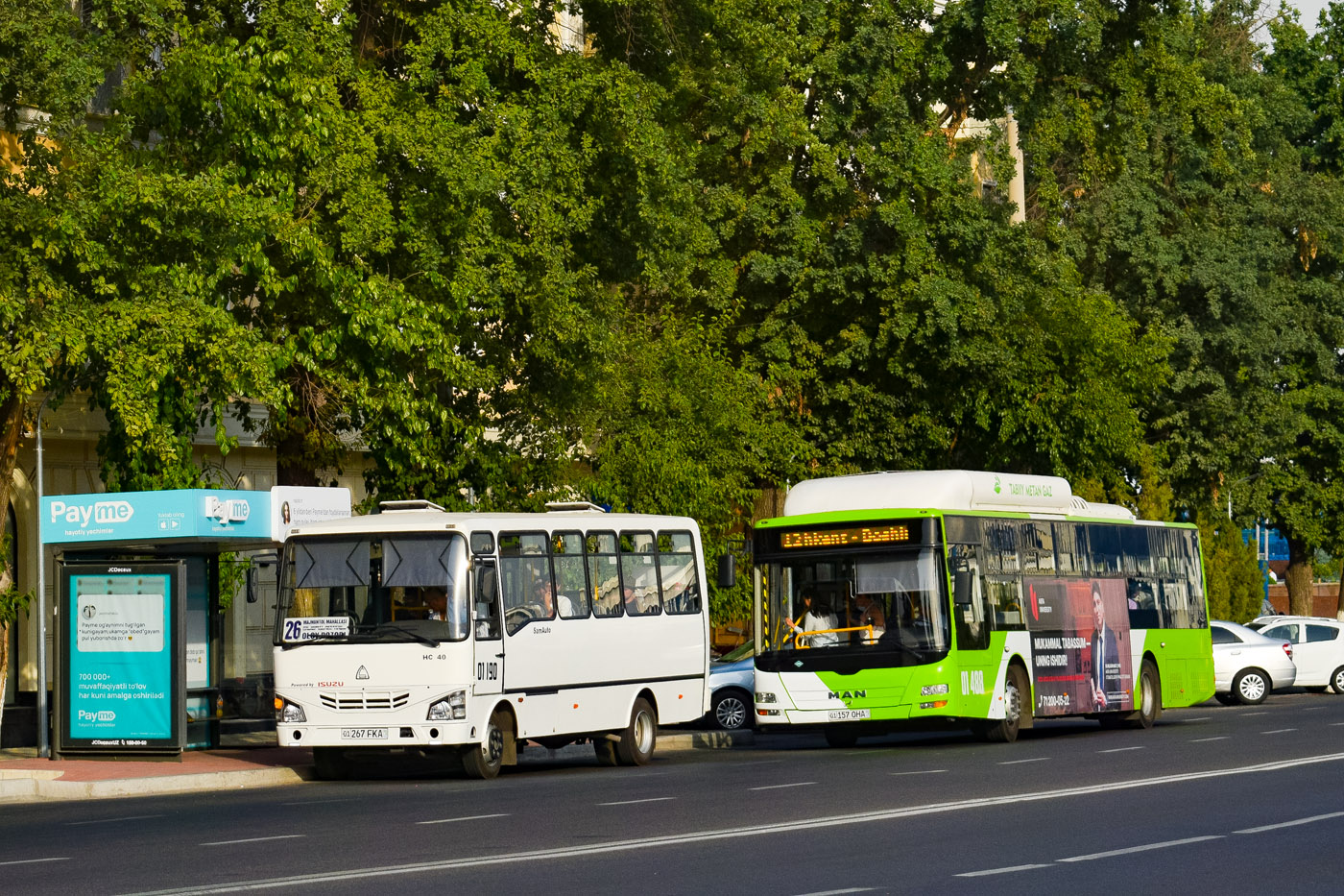 Узбекистан, SAZ HC40 № 01190; Узбекистан, Gemilang (MAN Auto-Uzbekistan) № 01488