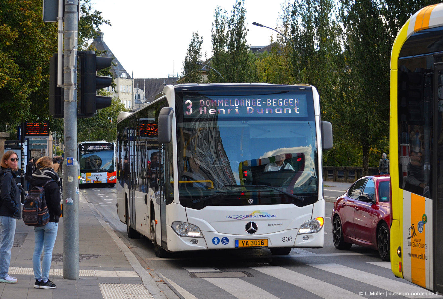 Люксембург, Mercedes-Benz Citaro C2 Ü hybrid № 808