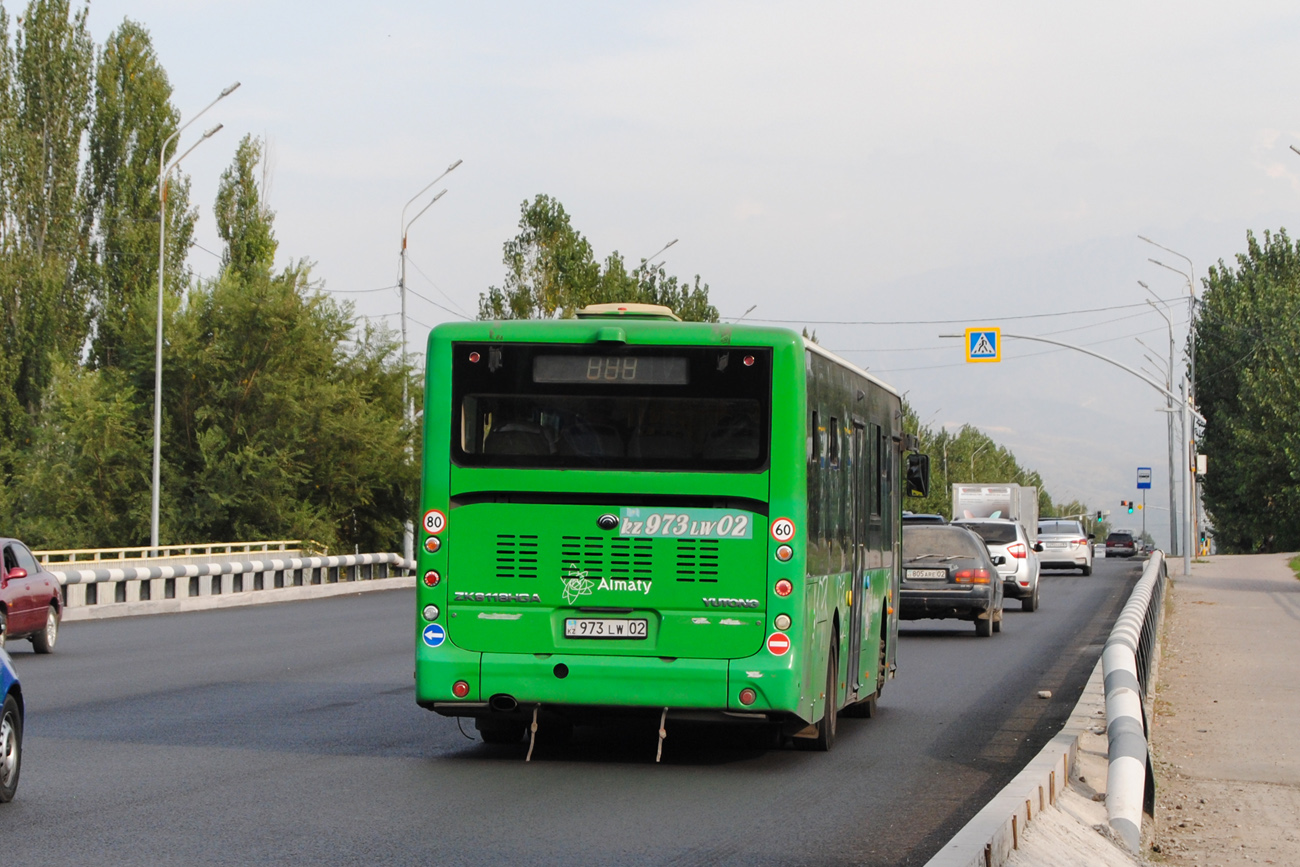 Алматы, Yutong ZK6118HGA (СарыаркаАвтоПром) № 973 LW 02