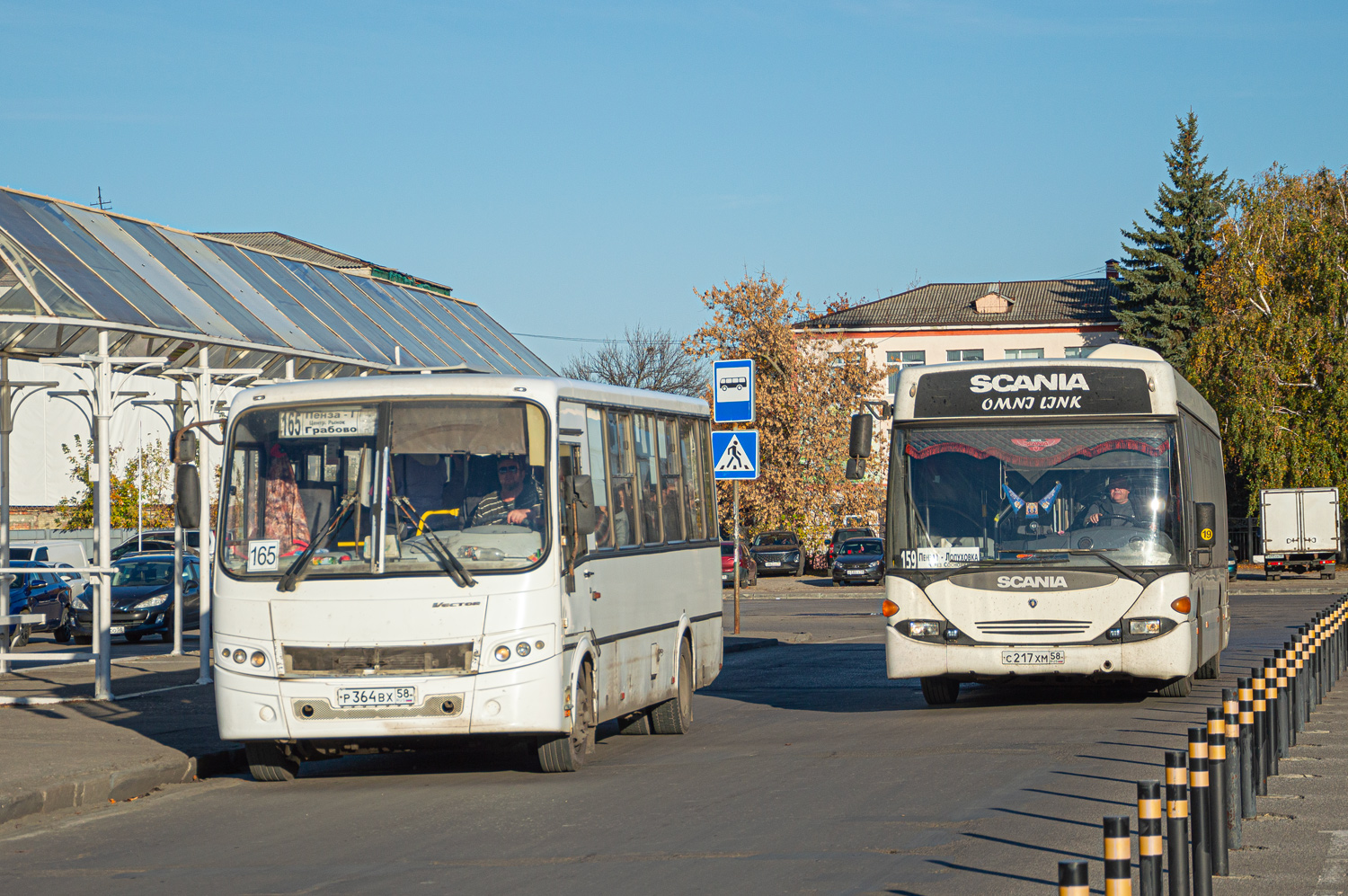 Пензенская область, ПАЗ-320412-04 "Вектор" № Р 364 ВХ 58; Пензенская область, Scania OmniLink I (Скания-Питер) № С 217 ХМ 58