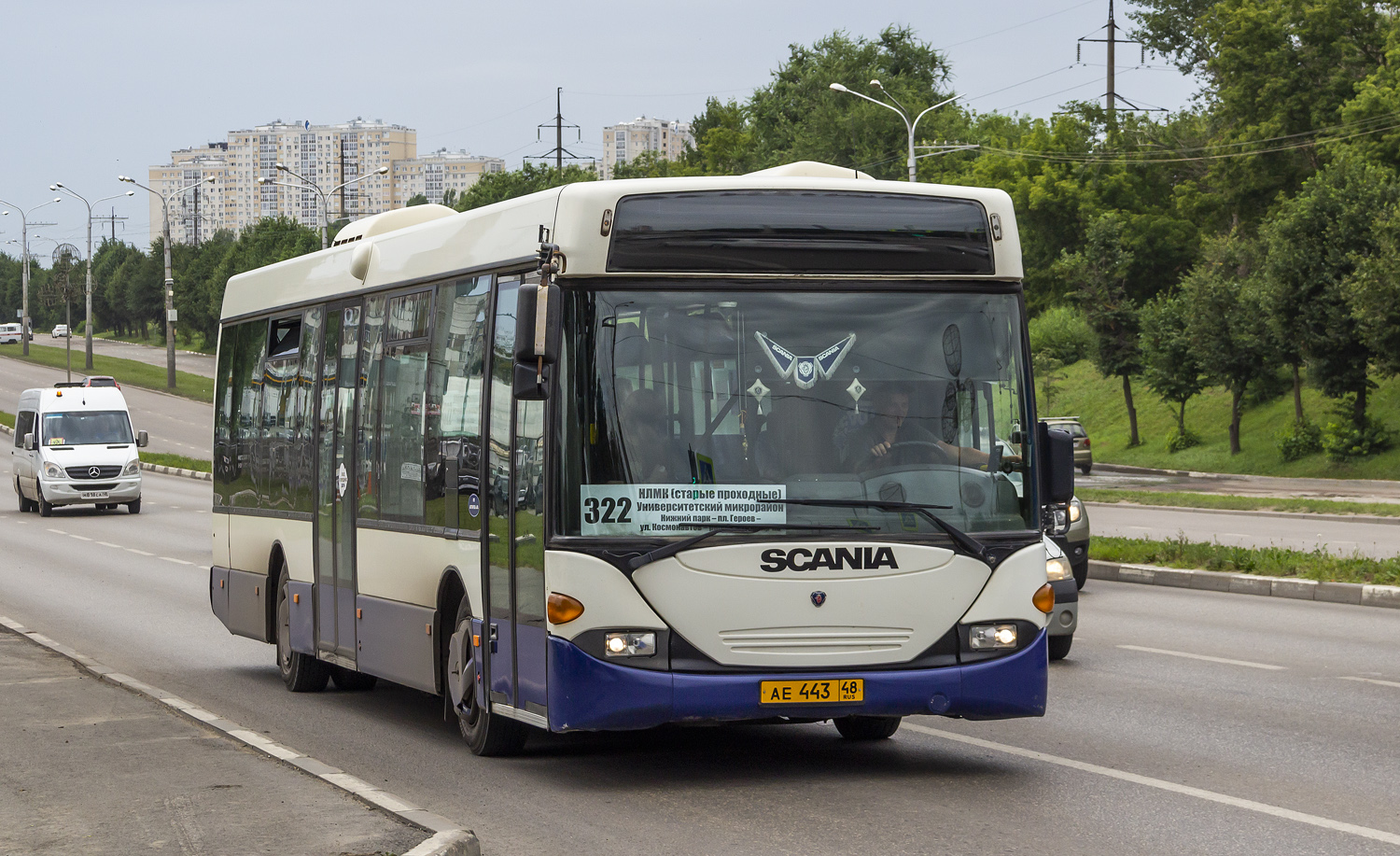 Obwód lipiecki, Scania OmniLink I (Scania-St.Petersburg) Nr АЕ 443 48