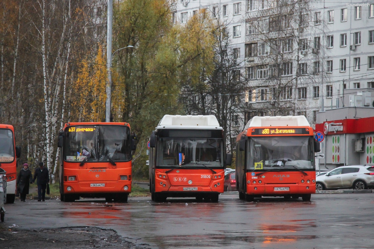 Нижегородская область, ЛиАЗ-5293.60 № 32009; Нижегородская область, ЛиАЗ-5292.67 (CNG) № 31809; Нижегородская область, ЛиАЗ-5292.67 (CNG) № 31066