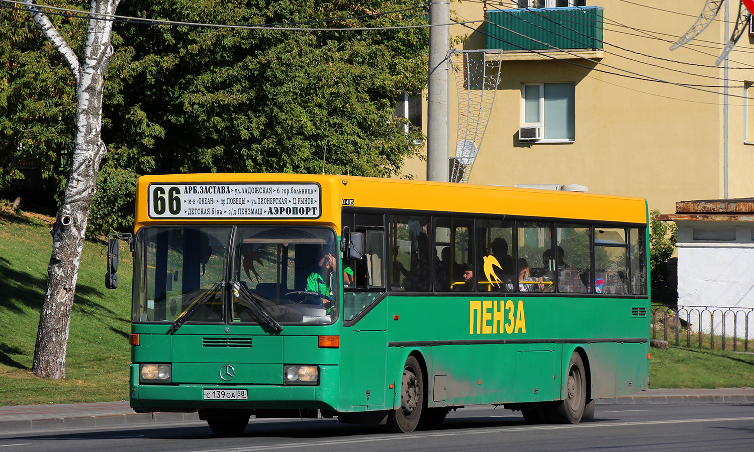 Пензенская область, Mercedes-Benz O405 № С 139 ОА 58