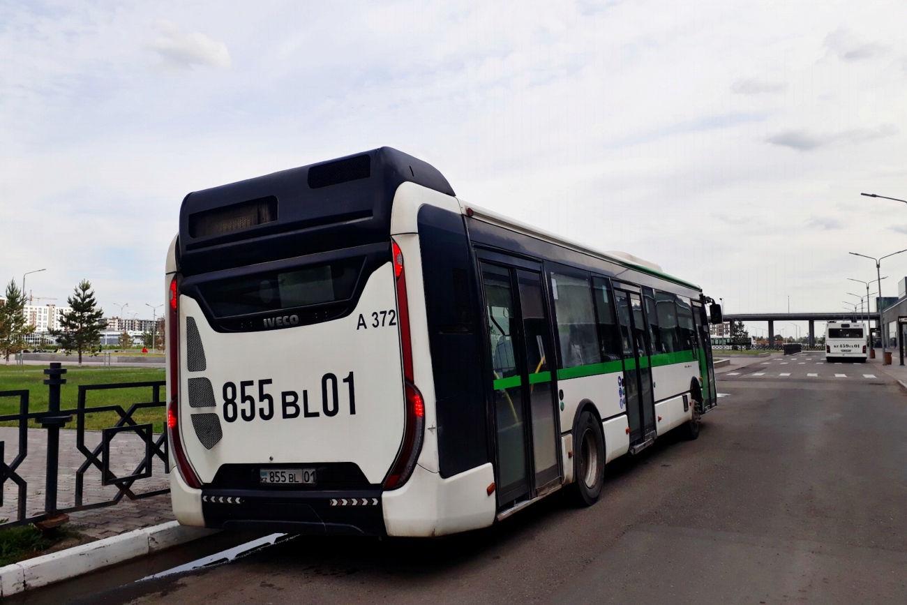 Астана, IVECO Urbanway 12M (СарыаркаАвтоПром) № A372; Астана — Автовокзалы, автостанции, конечные остановки