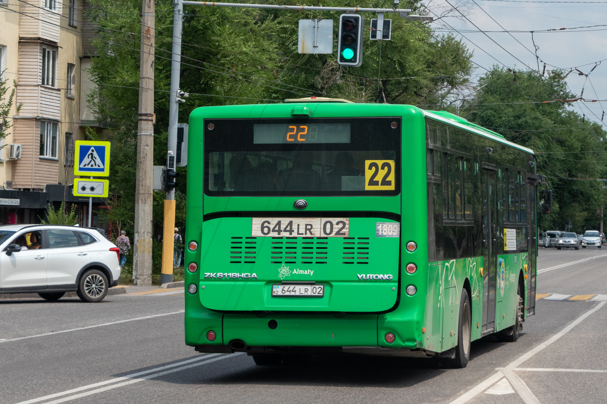 Алматы, Yutong ZK6118HGA № 1809