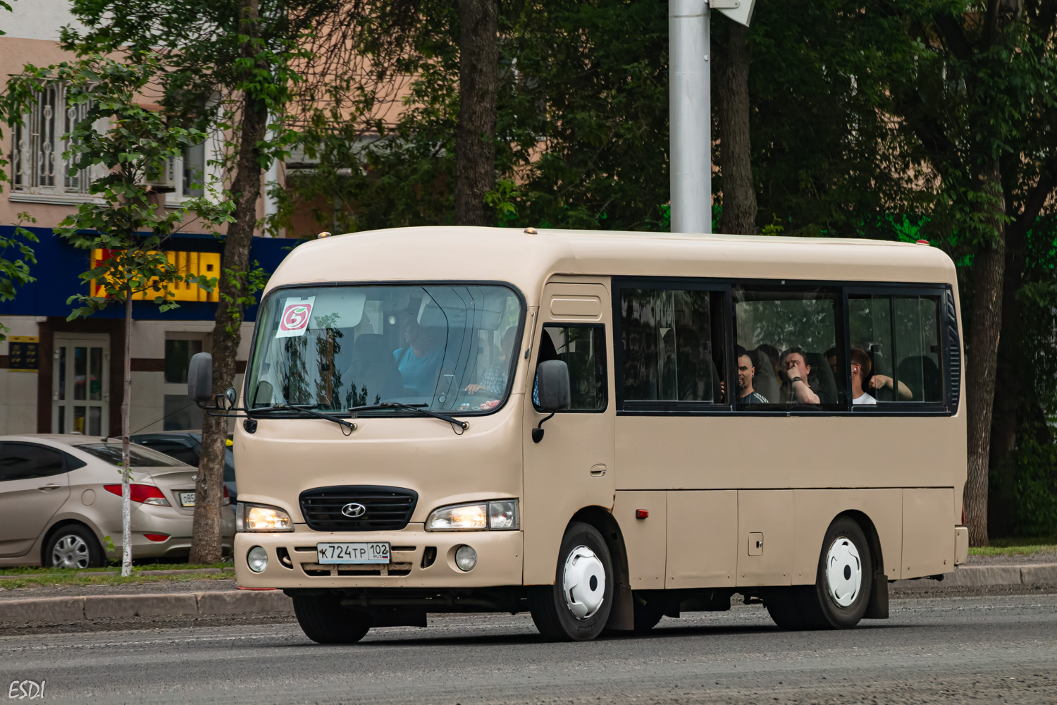 Башкортостан, Hyundai County SWB C08 (РЗГА) № К 724 ТР 102