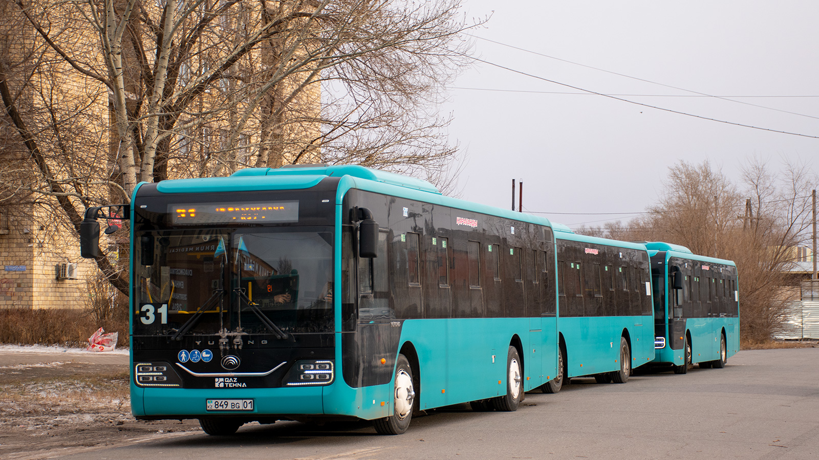 Карагандинская область, Yutong ZK6116HG (QazTehna) № 849 BG 01; Карагандинская область, Yutong ZK6116HG (QazTehna) № 826 BG 01; Карагандинская область, Yutong ZK6116HG (QazTehna) № 827 BG 01