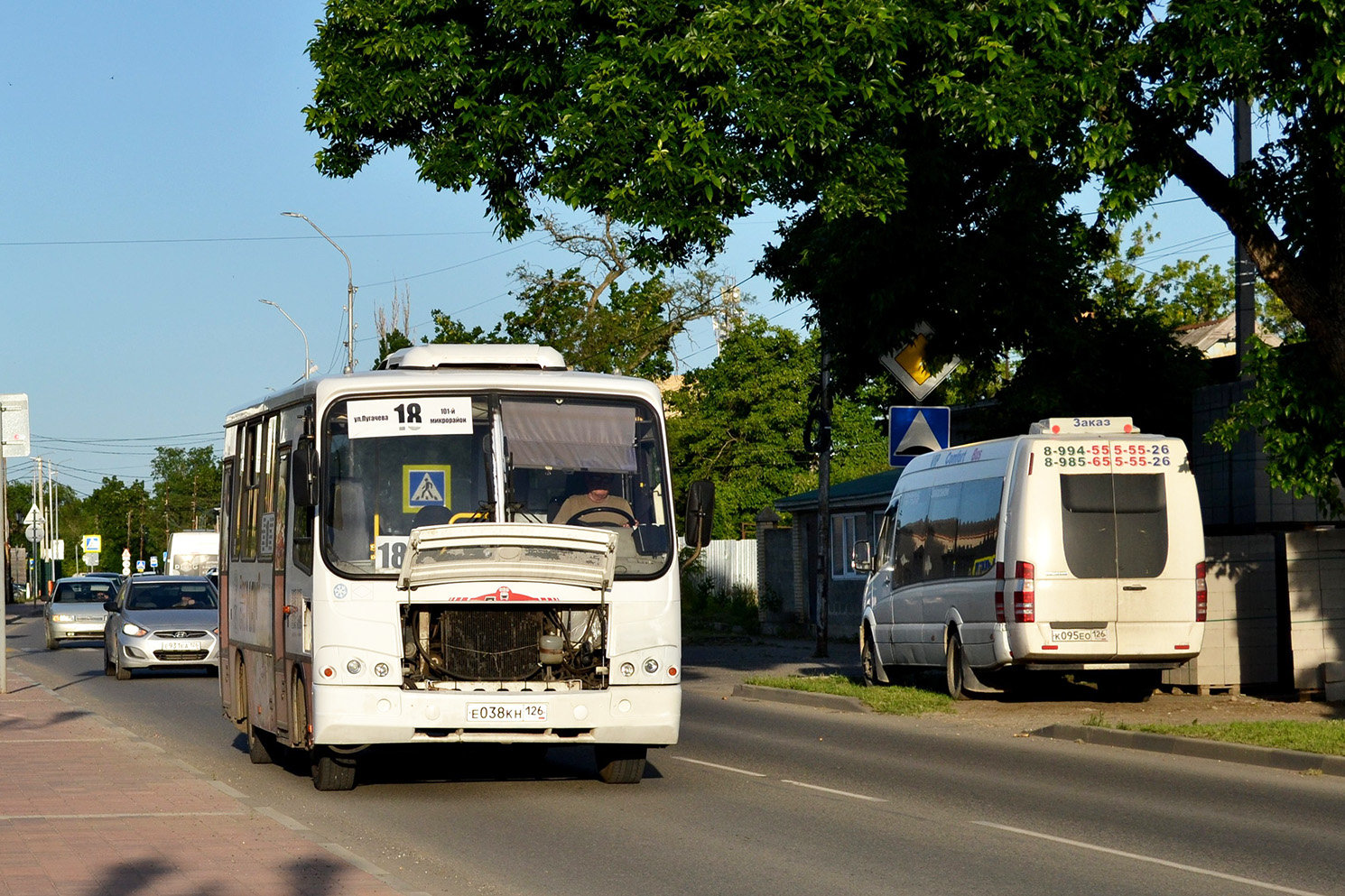 Ставропольский край, ПАЗ-320302-12 № Е 038 КН 126; Ставропольский край, Луидор-22360C (MB Sprinter) № К 095 ЕО 126