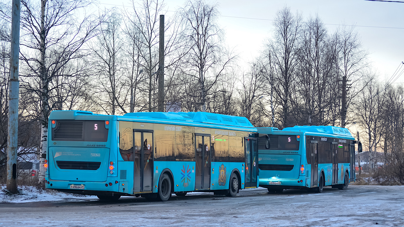 Архангельская область, ЛиАЗ-5292.67 (CNG) № Р 496 ВМ 29