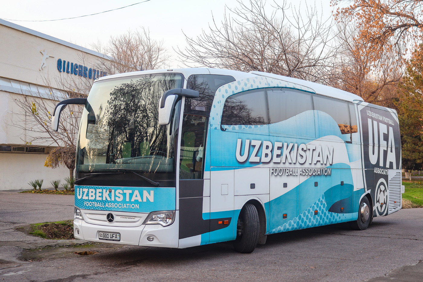 Узбекистан, Mercedes-Benz Travego II 15SHD facelift № 01 001 UFA