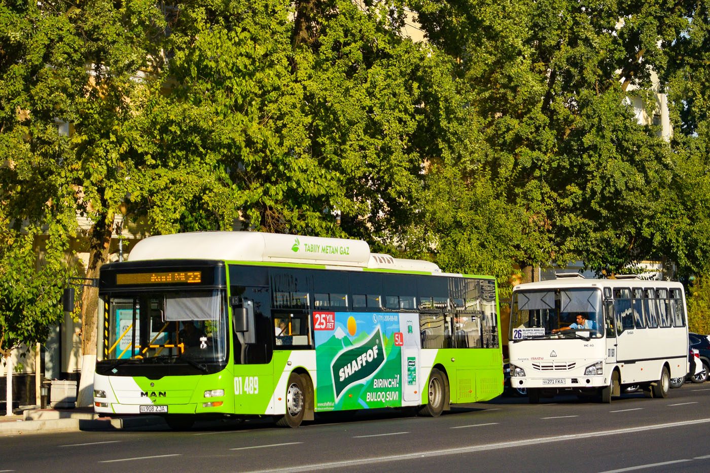 Узбекистан, Gemilang (MAN Auto-Uzbekistan) № 01489; Узбекистан, SAZ HC40 № 01181