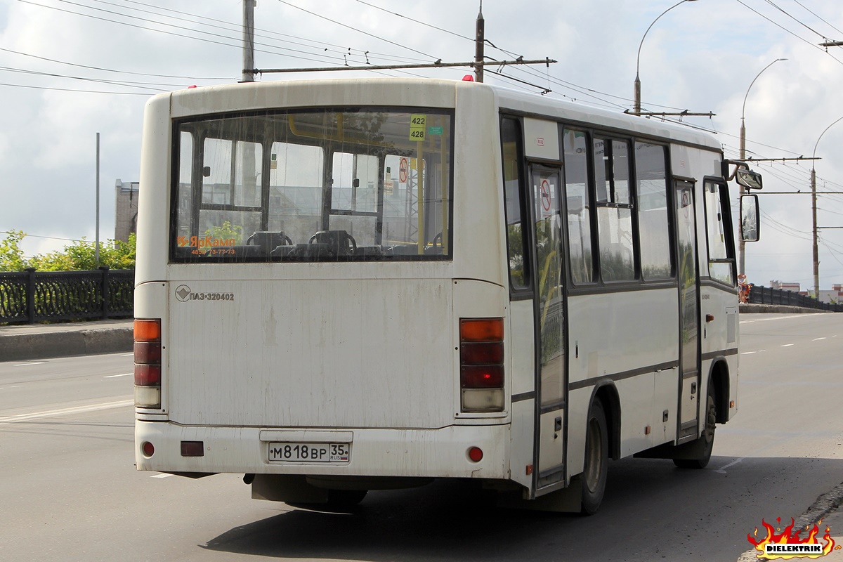 Вологодская область, ПАЗ-320402-05 № М 818 ВР 35