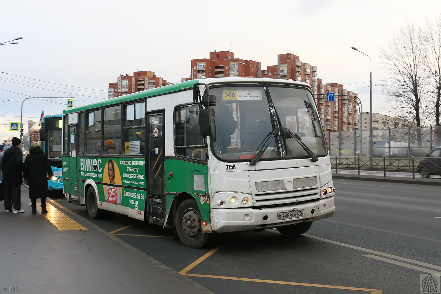 Санкт-Петербург, ПАЗ-320412-05 № 7758