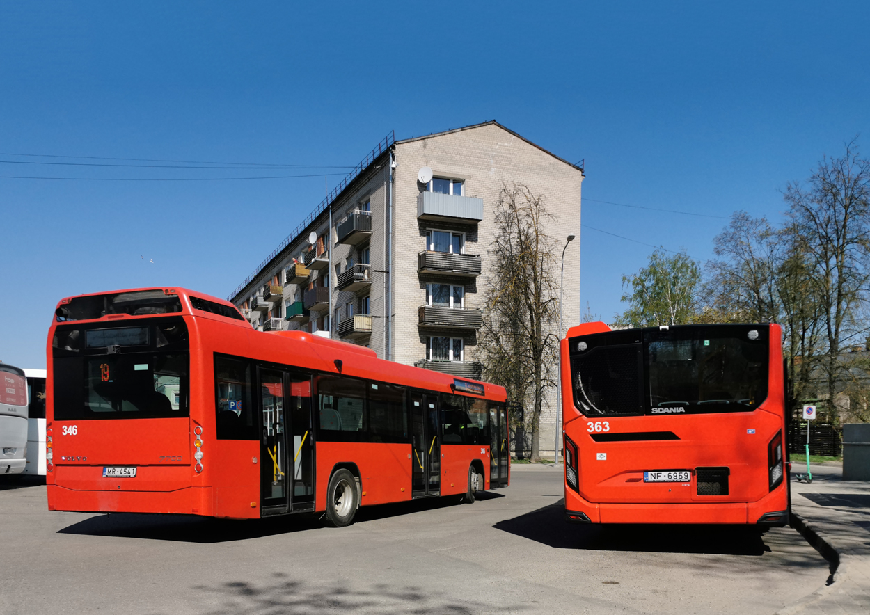 Латвия, Volvo 7700 № 346; Латвия, Scania Citywide LF II 12.1 № 363