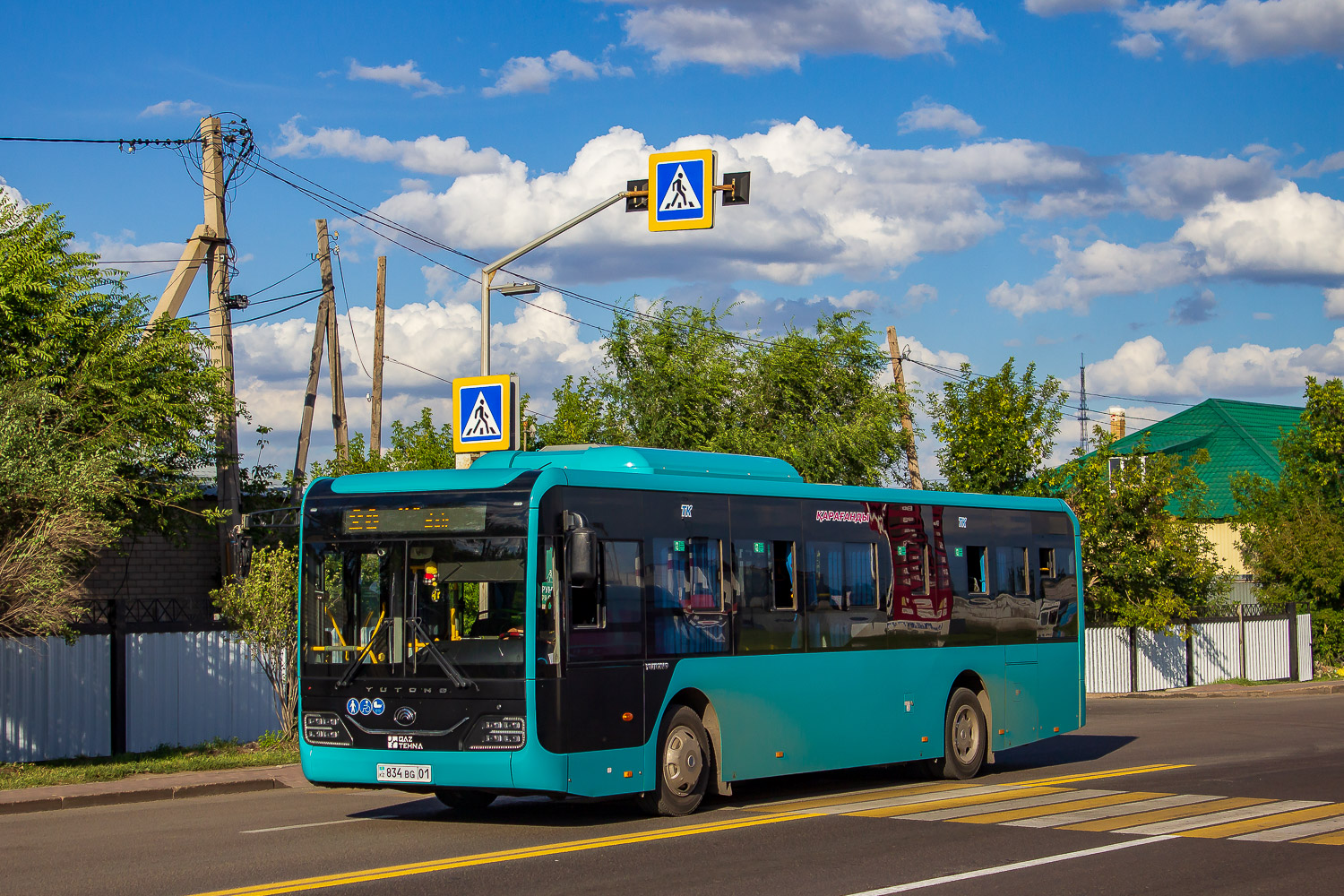 Карагандинская область, Yutong ZK6116HG (QazTehna) № 834 BG 01