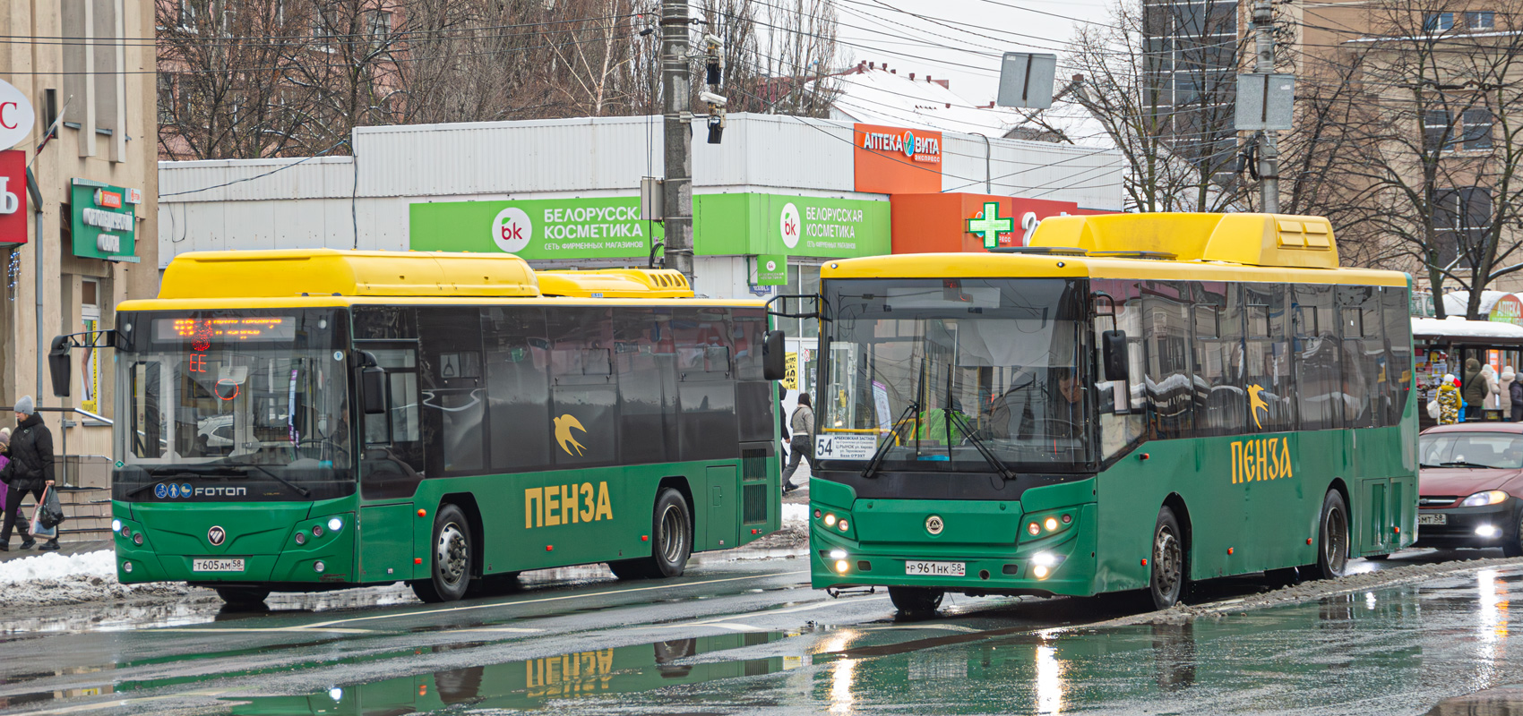 Пензенская область, Foton BJ6105C6MCD-1 № Т 605 АМ 58; Пензенская область, КАвЗ-4270-70 № Р 961 НК 58