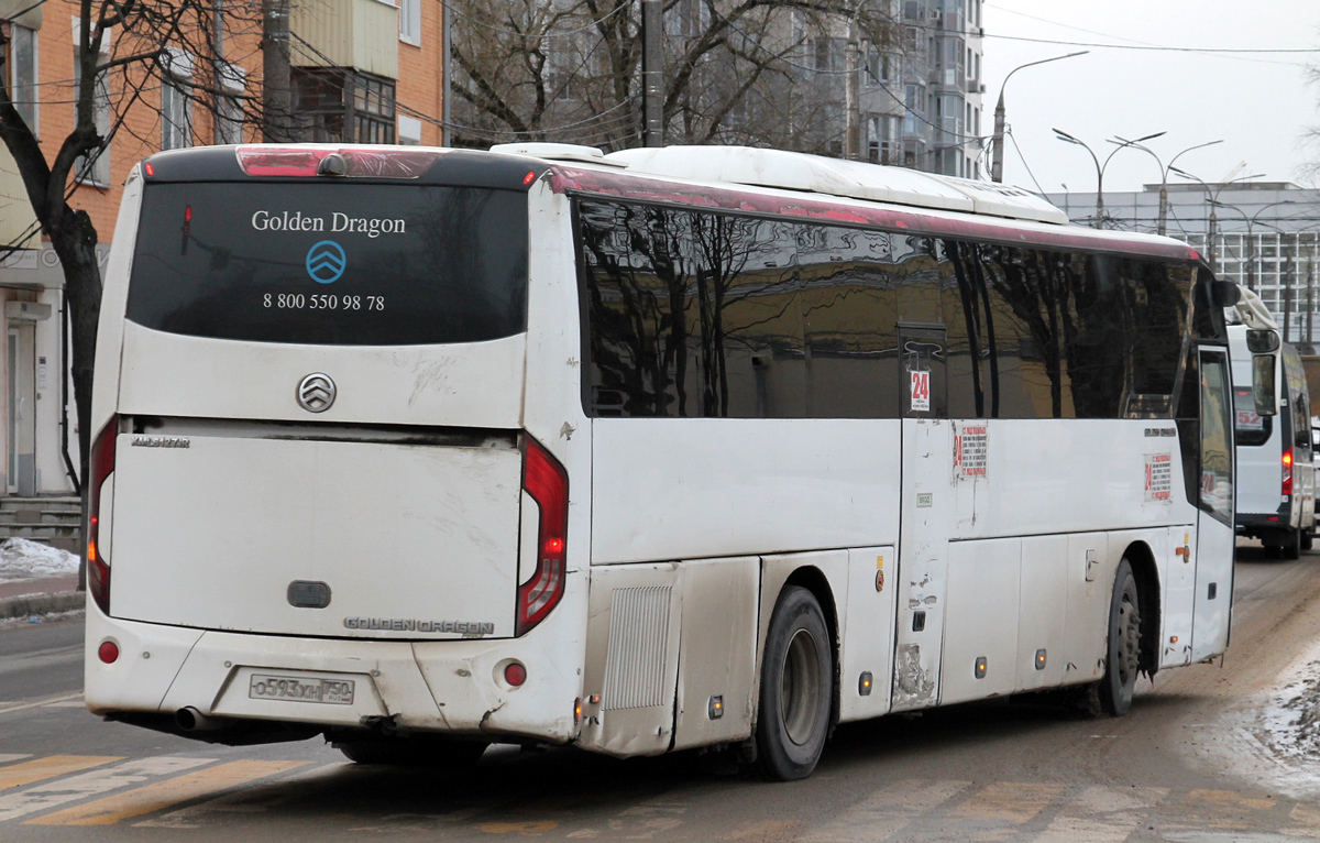 Moscow region, Golden Dragon XML6127JR Snow Leopard # О 593 ХН 750