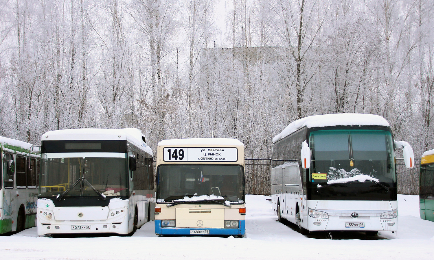 Пензенская область, КАвЗ-4270-70 № Р 573 НК 58; Пензенская область, Mercedes-Benz O405N2 № С 480 РТ 58; Пензенская область, Yutong ZK6122H9 № С 559 ОЕ 58