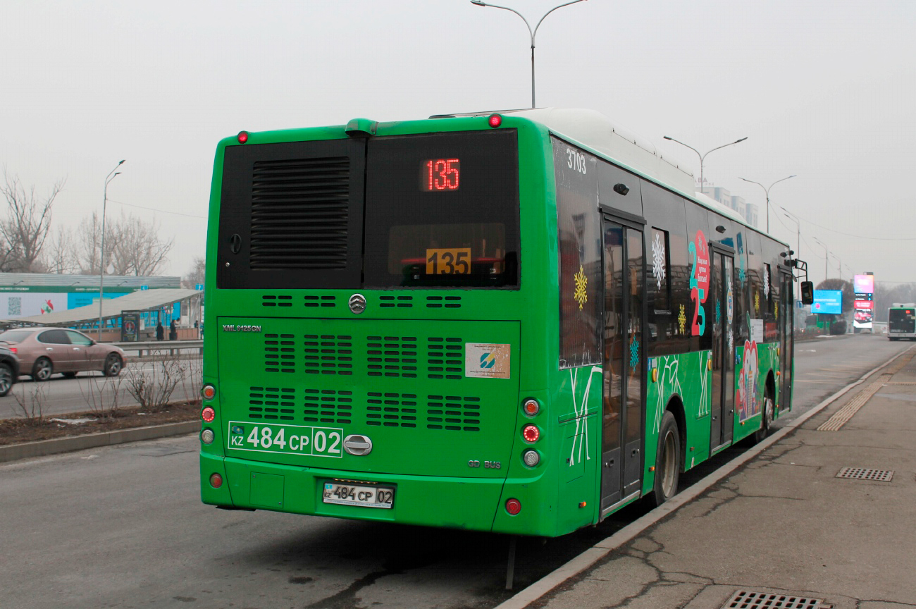 Алматы, Golden Dragon XML6125CN (Hyundai Trans Auto) № 3703