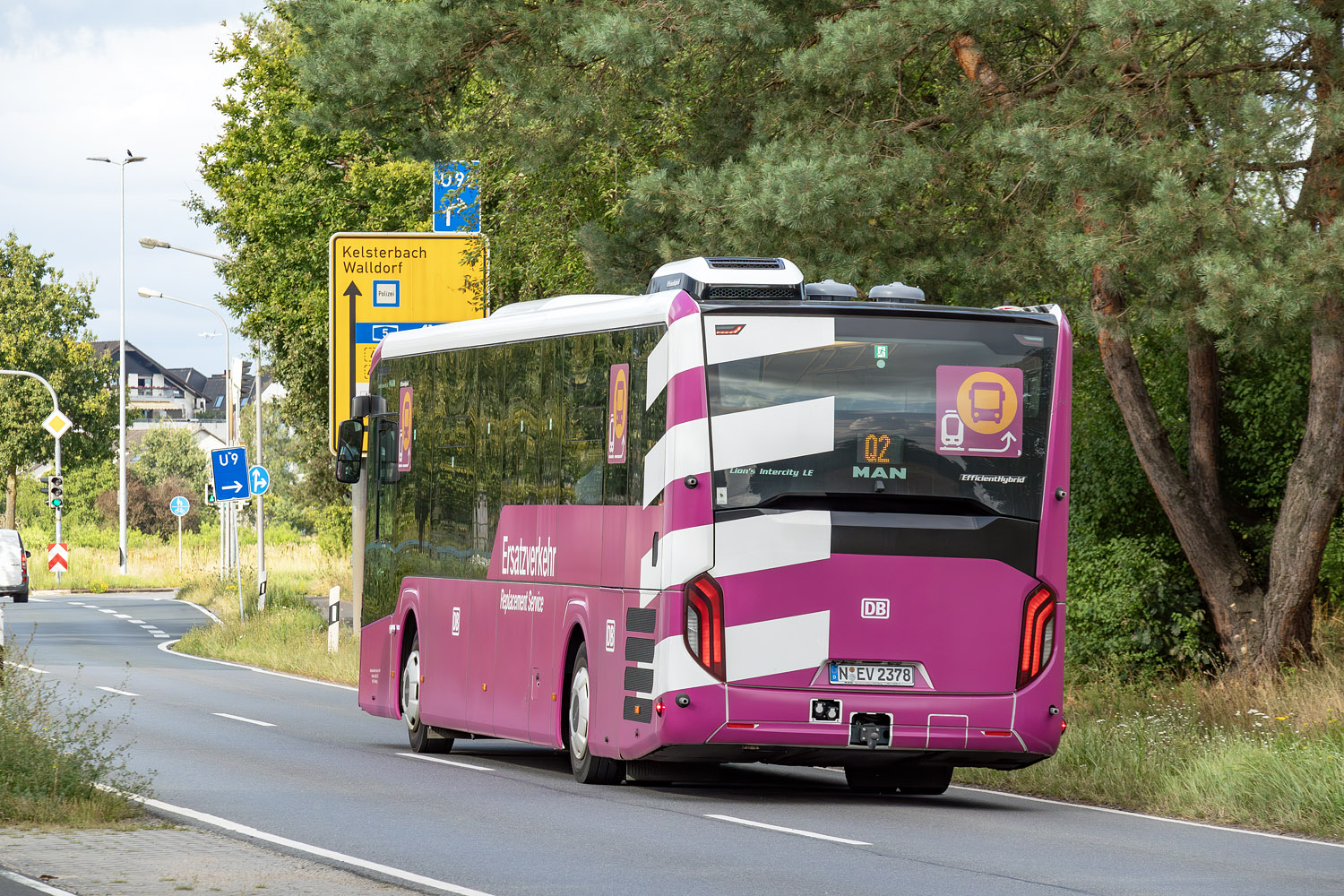 Бавария, MAN 43C Lion's Intercity LE 13 LEÜ360 EfficientHybrid № N-EV 2378; Гессен — SEV · Riedbahn · Frankfurt am Main <> Mannheim · 15.07.2024 — 14.12.2024